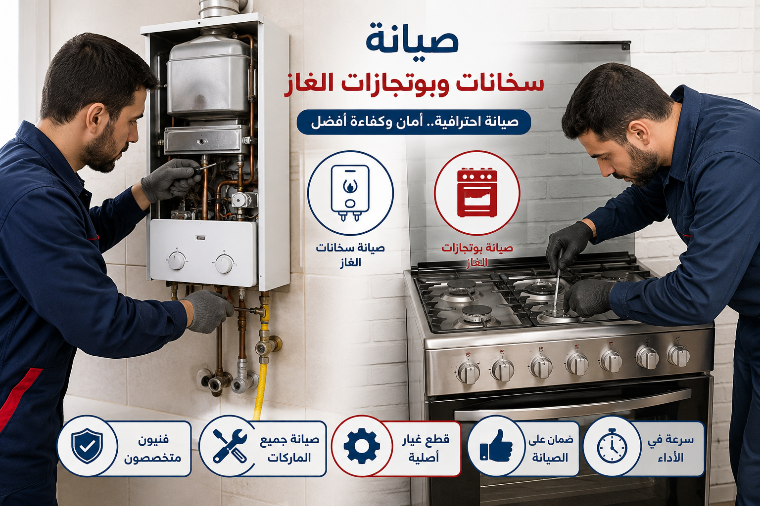 صيانة الغاز سخان وبوتجاز
